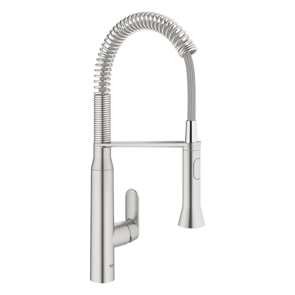 GROHE 31380DC0 Super Steel 6" Kitchen Faucet