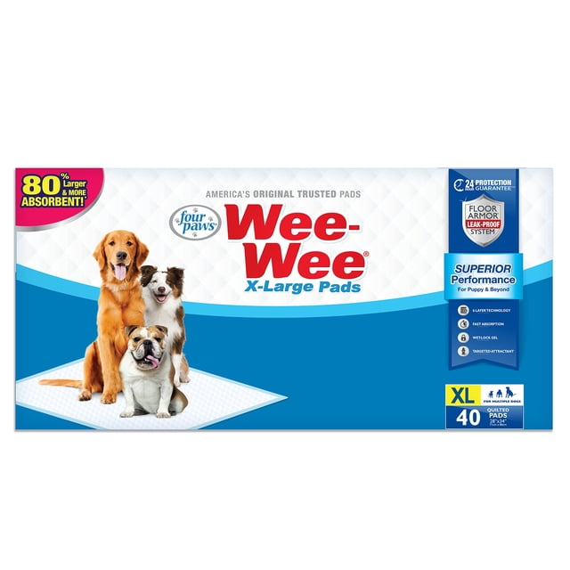 Almohadillas para orinar Four Paws Wee-Wee Superior Performance XL (40 unidades)