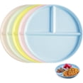 thumbnail image 1 of 2Pcs/5Pcs Portion Control Plate for Weight Loss, 9 Inch Round Divided Plates for Adults, 3 Compartment Plates Suitable for Adult, 1 of 5