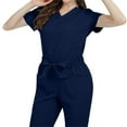 thumbnail image 4 of Roncen Women's Pocketed Scrub Short Sleeve Nurse Uniform Separated Set, 4 of 5
