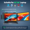 thumbnail image 6 of KEEPTIME 14" FHD 1080P IPS Laptop Screen Extender, Portable Monitor for 14-17" Notebooks, Dual Display with USB-C HDMI, Plug and Play for Windows Mac Android Switch PS5, 6 of 9