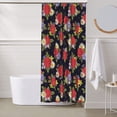 thumbnail image 6 of Shower Curtain, red rose flower Waterproof Fabric Plastic Shower Curtain, Drying Fast Bathroom Curtain with 9 Buttonholes, Ruffle Shower Curtain 60x72in, 6 of 8