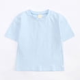 thumbnail image 3 of BULLPIANO Toddler Baby Boys Girls Summer Clothes Cotton Short Sleeves T-Shirt Tops Elastic Waist Shorts Unisex Kids Outfits Set, 3 of 8