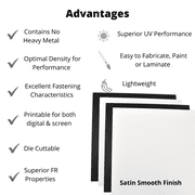 BuyPlastic White Expanded PVC Plastic Sheet 3mm (1/8) x 24 x 48 , Polyvinyl Chloride Foam Board