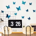 thumbnail image 3 of 12pcs 3D Three-dimensional Flashing Butterfly Wall Stickers Festive Decorations Living Room Decorative Wall Stickers, 3 of 8