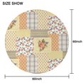 thumbnail image 6 of Pioneer Flower Floral Print Pattern Round Tablecloth 60"x60",Wrinkle Wipeable Table Cloth for Kitchen Dining Room Picnic Patio Party, 6 of 6