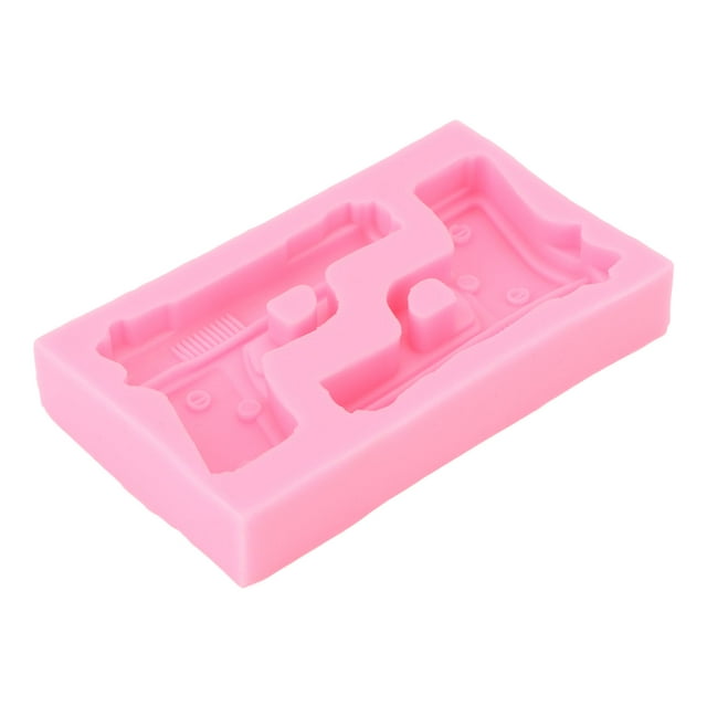 Molde de decoración Sugarcraft, molde de silicona para fondant con forma de arma 3D, molde para decoración de chocolate, construido para precisión