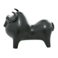 thumbnail image 6 of DecMode Porcelain Buffalo Contemporary Sculpture Black, 6 of 9