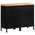 thumbnail image 1 of vidaXL Sideboard with 3 Drawers and 2 Doors Rough Mango Wood 1 Shelf, 1 of 5
