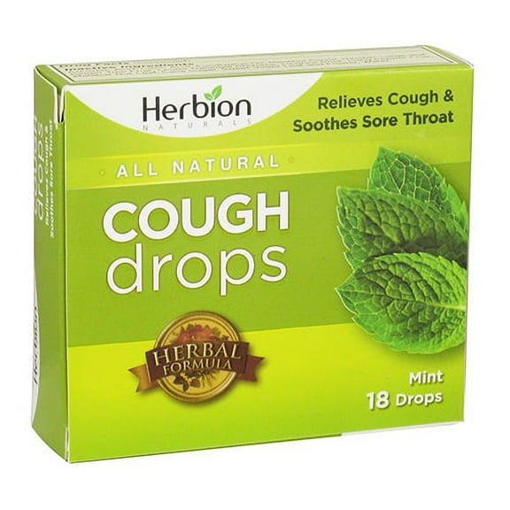 Herbion Cough Drops Mint, 18 lozenge