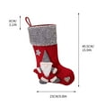 thumbnail image 3 of 3D Faceless Doll Christmas Stocking, Large Capacity Gift Bag for Fireplace Mantle, Festive Holiday Hanging Decor for Staircase Door(B), 3 of 7