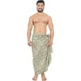 thumbnail image 4 of LA LEELA Men's Holiday Pareo Standard Swimsuits Elegant Vacation Sarong Swimwear Long Swim Beach Wrap One Size Palm Tree, Brown Summer Vacation, 4 of 5