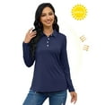 thumbnail image 3 of TACVASEN Women's Long Sleeve Golf Quick Dry T Shirts UPF 50+ Sun Protection Athletic Casual Work Tops Navy XL, 3 of 6