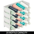 thumbnail image 3 of mDesign Water Bottle / Wine Rack Storage Organizer, 4 Pack - Light Gray, 3 of 7