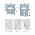 thumbnail image 5 of Sky Blue Morocco Swag Curtains for Living Room/Bedroom Windows, Farmhouse Geometric Quatrefoil Grid Kitchen Curtains and Valances Set 36 Inch Length, Light Filtering Swags Valance Curtain Panels, 5 of 5
