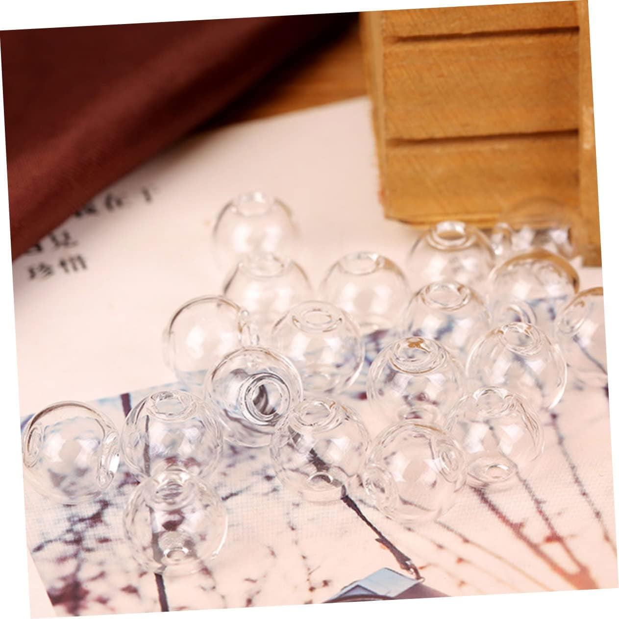 FYBTOF 100pcs Glass Ornaments Fillable Glass Globe Jewelry Making Glass Globe Jewelry Accessories Glass Globe 4362 Walmart