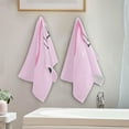 thumbnail image 4 of Christmas Pink Flamingo Hand Towels 2 PCS, Xmas Ho Ho Ho Kitchen Towel Ultra Soft and Highly Absorbent,Decorative Fingertip Face Towel for Bathroom Hotel, 28.3"x 14.4", 4 of 6