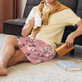 thumbnail image 2 of Daiia Rose Flowers Mens Woven Stretch Pajama Short,Short Pajama Pants-Small, 2 of 7
