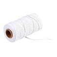 thumbnail image 2 of Fridja Summer Savings 100 Yards Thick Twisted Cord Rope Natural Cotton Soft Colored Crafts DIY Macrame String for Knitting Gift Wrapping Supplies,White, 2 of 2