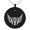Black, variant on Stainless Steel Greek Mythology Pegasus Engraved Small Medallion Circle Charm Pendant Necklace