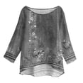 thumbnail image 5 of Neewe Womens 3/4 Sleeve Shirts V-Neck Tops Business Casual Blouses Tee Trendy 2025 Fall Fashion Outfits Clothes, 5 of 7