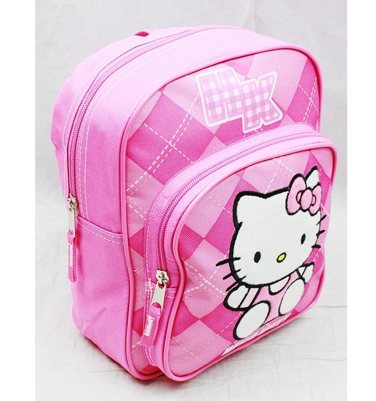 Mini Backpack - Hello Kitty - Pink Checker New School Bag Book Girls 82080 - image 2 of 3