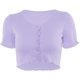 thumbnail image 1 of Tank Crop Tops Mujer Botón Punto Manga Corta Púrpura XL Jormftte LRWJ645-15, 1 of 2