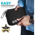 thumbnail image 3 of HAHDAXIA Travel Essentials Cable Organizer Bag - Small Charging Cord Storage, Charger, Cables, Cord Storage and Accessory Bag, Grey, for Travel, Work (Black), 3 of 7