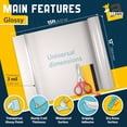 thumbnail image 5 of Clear Laminate Roll Set 2-Pack 12” x 15ft 3 MIL, Glossy Self Adhesive Clear Vinyl Laminating Film Roll, 5 of 6