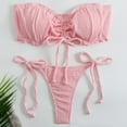 thumbnail image 3 of Trajes de baño tankini para mujer Trajes de baño de dos piezas con tirantes ajustables y espalda descubierta de color liso para mujer Trajes de baño para mujer Trajes de baño tankini para mujer, 3 of 5