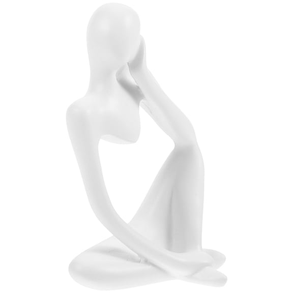 Statue Fish Tank Decoration Office Ornament Abstract Thinker Art Figurine Resin Home Desk