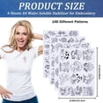 thumbnail image 2 of 100Pcs Butterflies Mushroom Flower Water Soluble Embroidery Patterns Stabilizers Hand Sewing Stick and Stitch Transfers Fabric Wash Away Pre-Printed Self Adhesive, 2 of 9