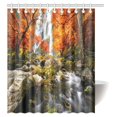 thumbnail image 1 of BSDHOME Rideau de Douche Cascade Naturelle, Cascades dans le Parc d'Automne avec Feuillages Colorés, Rideau de Douche en Tissu avec Crochets, 60 X 72 Pouces, 1 of 2