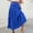 Blue, variant on Besolor Women's Summer Boho Midi Skirt Tiered Ruffle Skirt Elastic Waist A-Line Flowy Beach Long Skirts with Pockets
