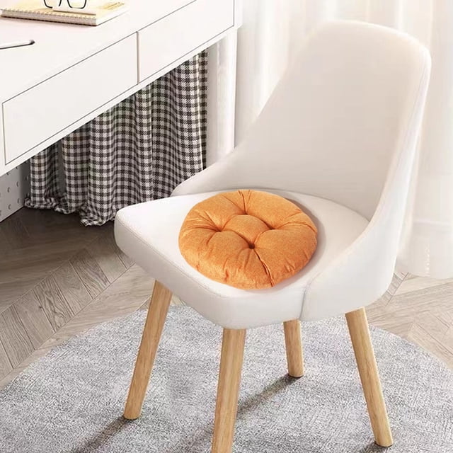 Cojín redondo liso con aspecto de lino, textura suave, decoración versátil para el hogar, ideal para sofá de sala de estar o rincón de lectura junto a la cama, tela duradera, estética