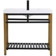 thumbnail image 6 of Elegant Decor Raya 36" Single Resin Top Metal Bathroom Vanity in Gold and Black, 6 of 15