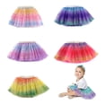 thumbnail image 1 of Faldas con estampado de estrellas para niñas, faldas de fiesta, vestido de princesa de malla de verano para cumpleaños diario, 1 of 3
