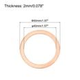 thumbnail image 2 of Uxcell Flat Copper Washers Copper Flat Sealing Ring Copper 6 pack 40x50x2mm, 2 of 6