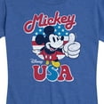 thumbnail image 3 of Disney - Americana - Mickey Mouse USA Flag - Women's Short Sleeve Graphic T-Shirt, 3 of 5