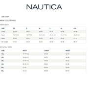 Nautica Mens Long Sleeve Tee Soft Cotton Jersey Color Block Logo Tee T-Shirt-Blue / L