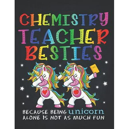 Unicorn Teacher: Chemistry Teacher Besties Teacher's Day Best Friend Composition Notebook Lightly Lined Pages Daily Journal Blank Diary