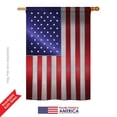 thumbnail image 2 of Breeze Decor BD-CY-H-108393-IP-BO-DS02-US Steel of Pride American Flag of the World - Everyday Nationality Impressions Decorative Vertical House Flag - 28 x 40 in., 2 of 4