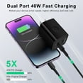 thumbnail image 2 of USB C Block,AILKIN PD 40W USB C Wall Charger Block with 2PACK Usb C to Charging Cables 3ft,Type C Block,USB C Brick Charging Cube for Android Charger Type C Fast Charger Block,Black, 2 of 8