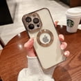 thumbnail image 2 of for iPhone 14 Pro Max Case Logo View,with Camera Lens Protector, for Women Men, Soft Slim Phone Cases for iPhone 14 Pro Max Ultrathin Clear Back Cover (Gold,for iphone14ProMax), 2 of 14