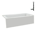 thumbnail image 4 of Streamline NAL-5700-WH 66 in. x 32 in. Acrylic Right-Hand Drain Alcove Bathtub in Glossy White With External Drain in Glossy White, 4 of 10