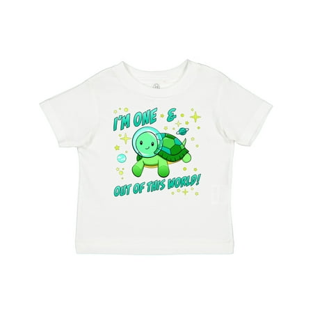 

Inktastic I m 1 and out of This World Cute Space Turtle Gift Baby Boy or Baby Girl T-Shirt