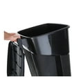Unbranded 32 Gallon Wheeled Heavy Duty Plastic Garbage Can with Attached Lid, Black