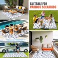 thumbnail image 4 of Blue Floral Outdoor Rug for Patio/Deck/Porch, Non-Slip Large Area Rug 6 x 9 Ft, Retro Blossom Flower Botanical Leaf Plant Indoor Outdoor Rugs Washable Area Rugs, Reversible Camping Rug Carpet Runner, 4 of 8