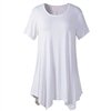 thumbnail image 3 of Coofit Tunique Chemise Manches Courtes Col Rond T-shirt Décontracté Blouse Ample pour Femmes, 3 of 4