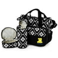 thumbnail image 3 of 5 Pcs Multifunctional Baby Nappy Diaper Changing Bag Set Maternity Mummy Handbag Portable Nappy Basket Storage Organizer Maternity Baby Bag for Boys Girls Black, 3 of 10